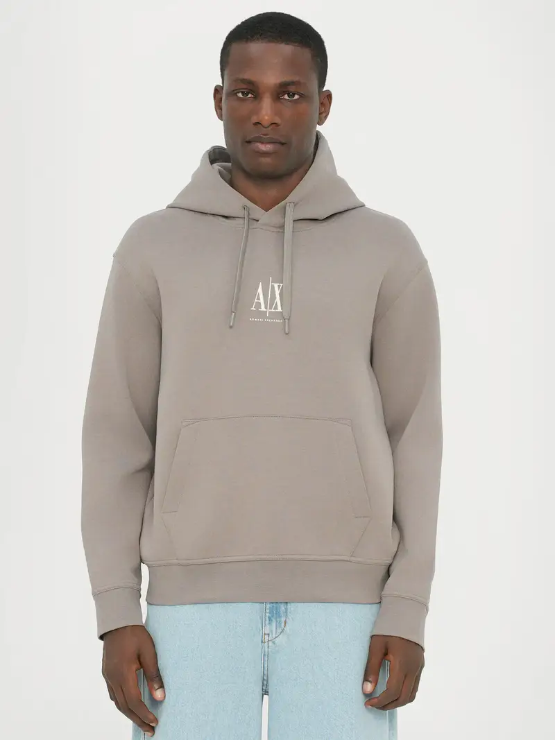 Felpa beige scuro / bianco miniatura 2