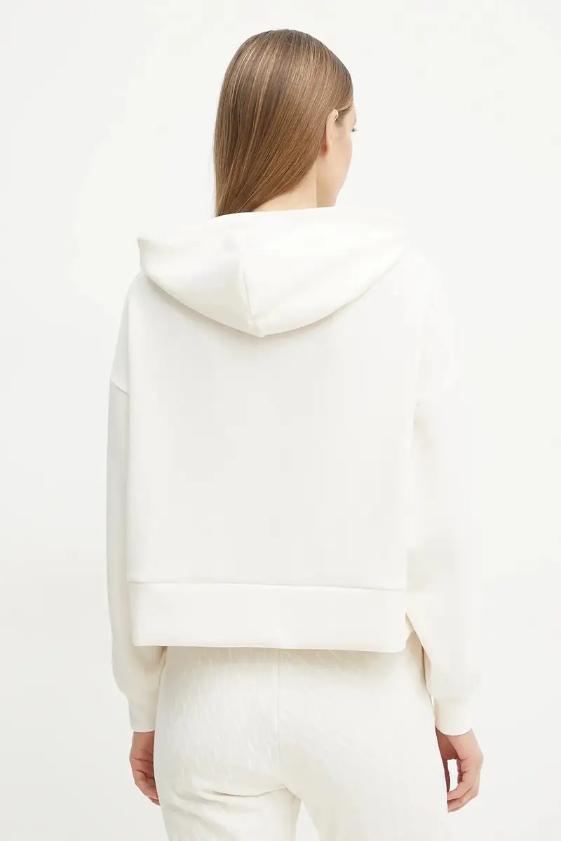 felpa donna colore beige con cappuccio XW000094 AF10804 miniatura 3