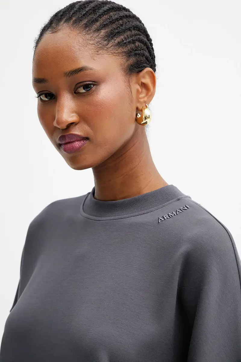 felpa donna colore grigio XW000740 AF16111 miniatura 4