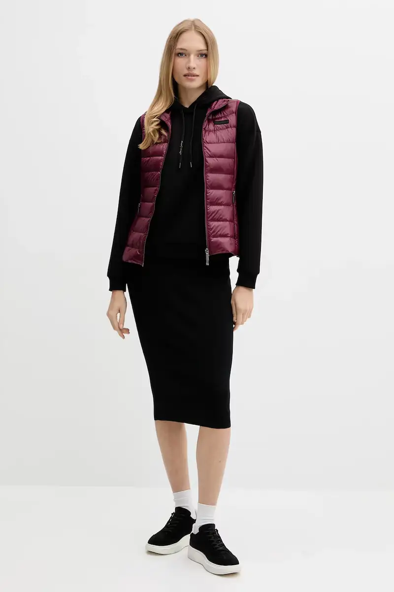 felpa donna colore nero con cappuccio XW000836 AF13397 miniatura 2