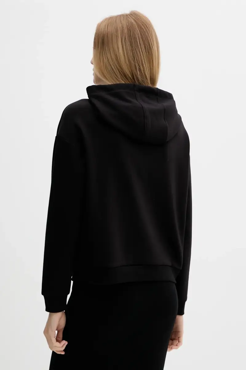 felpa donna colore nero con cappuccio XW000836 AF13397 miniatura 3
