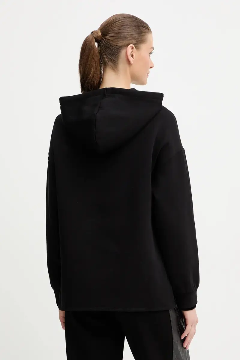 felpa donna colore nero con cappuccio XW000987 AF10818 miniatura 3