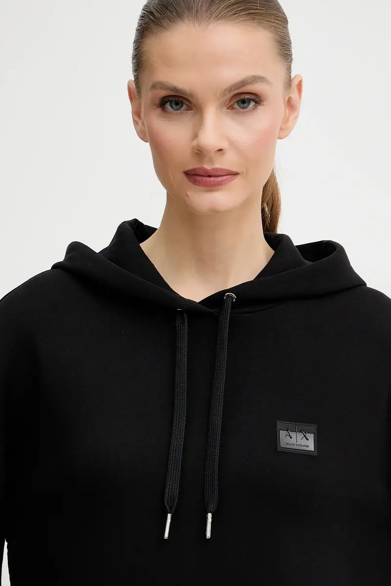 felpa donna colore nero con cappuccio XW000987 AF10818 miniatura 4