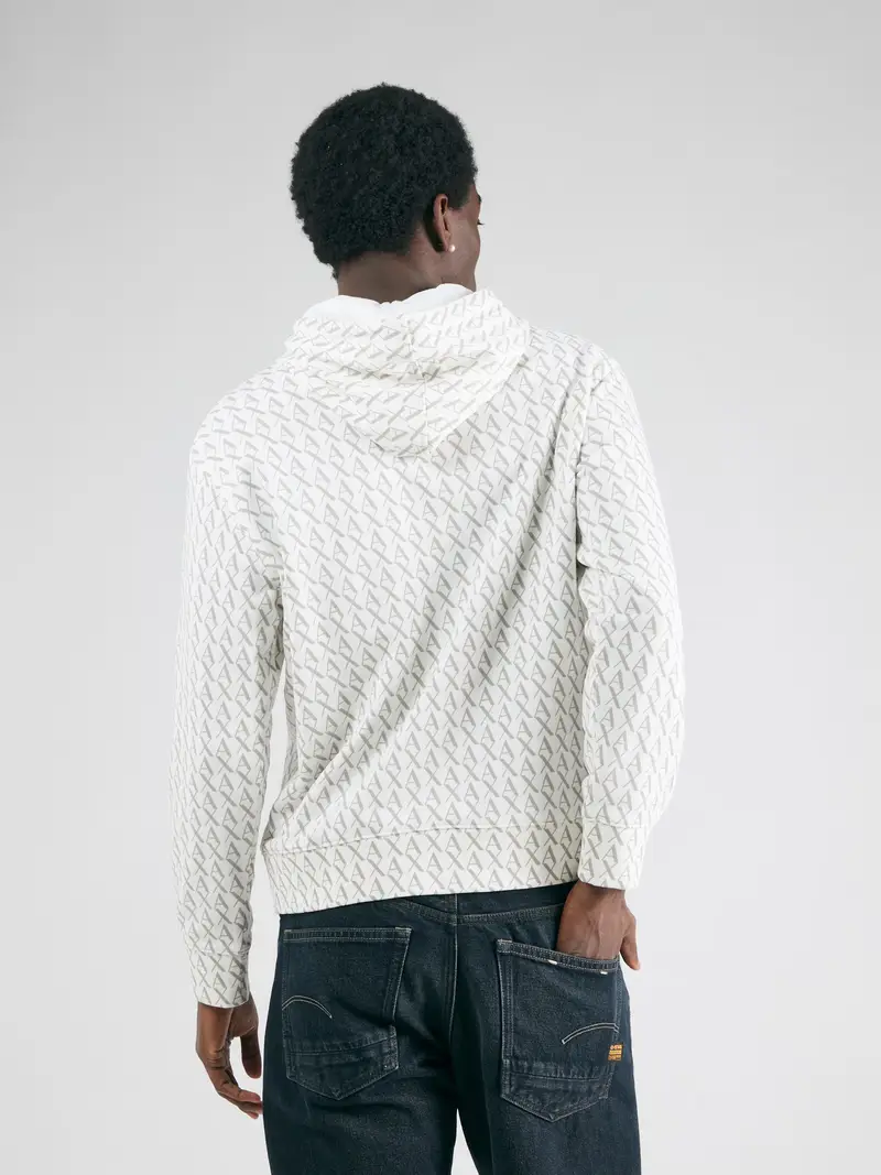 Felpa grigio chiaro / bianco miniatura 3