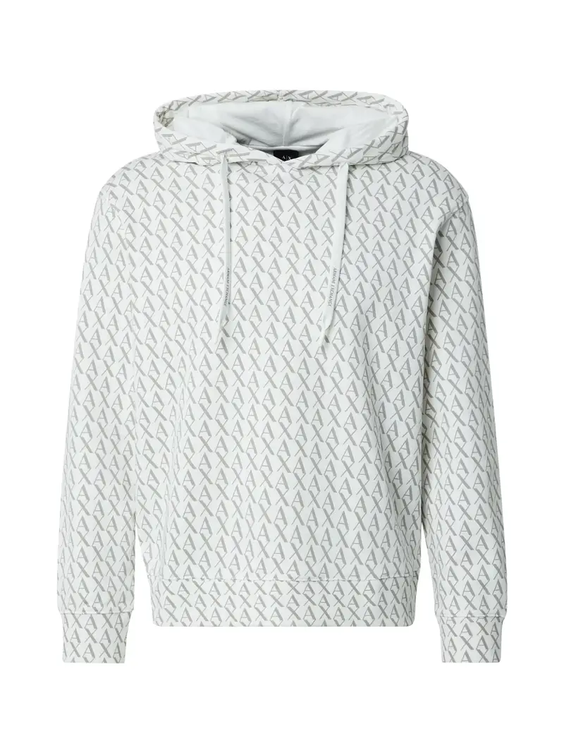 Felpa grigio chiaro / bianco