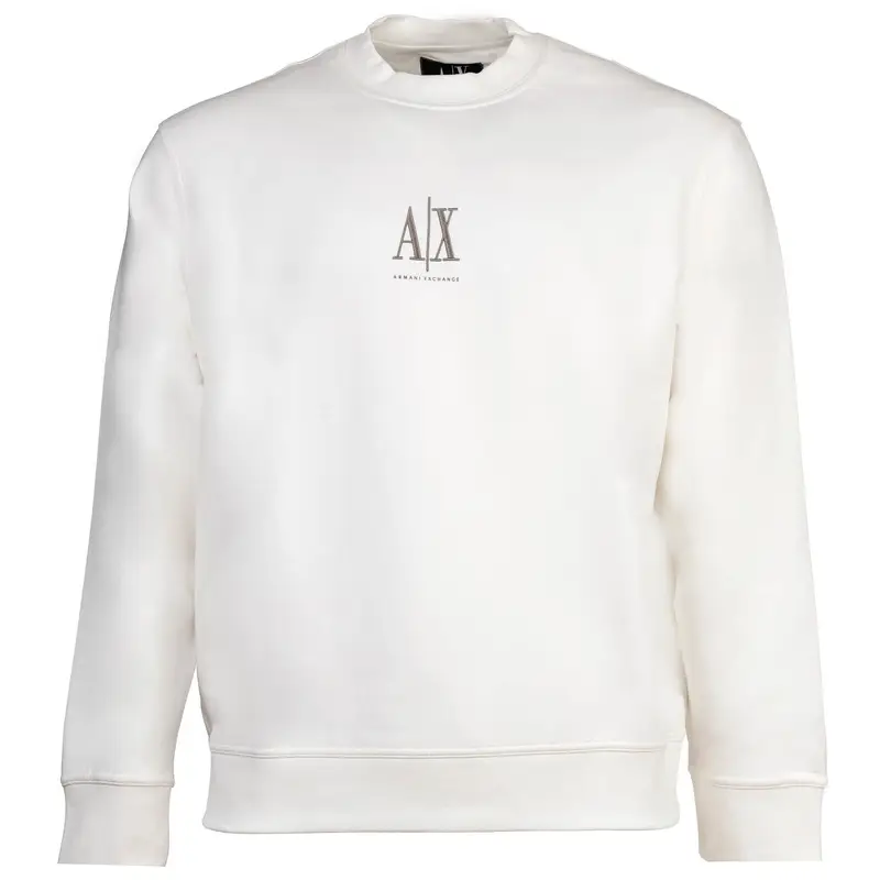 ARMANI EXCHANGE Felpa  grigio scuro / bianco