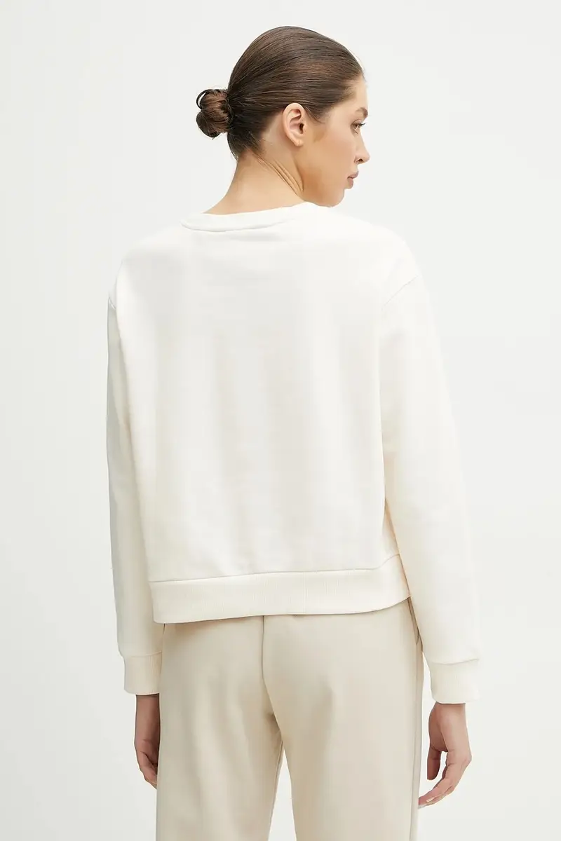 felpa in cotone donna colore beige XW000159 AF11851 miniatura 3