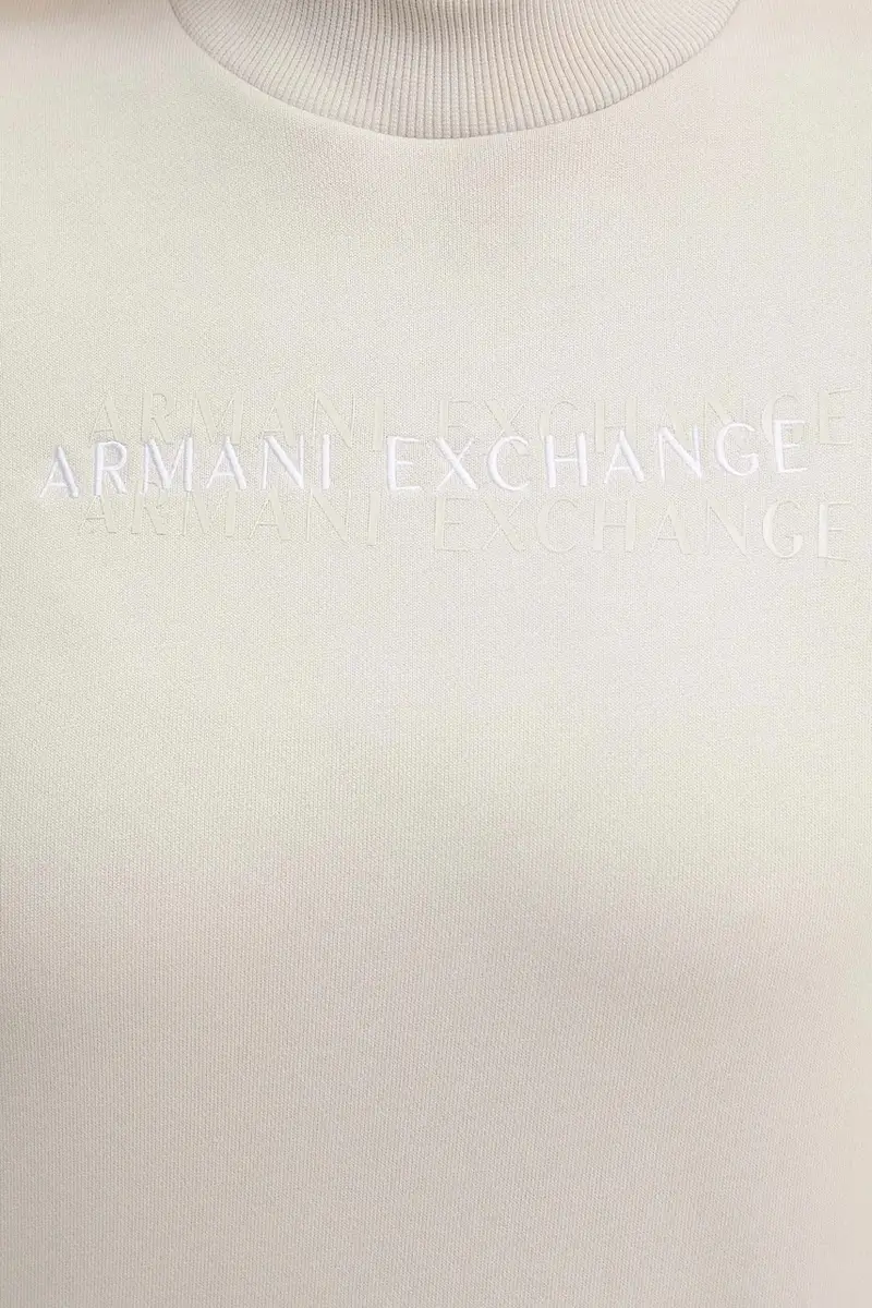 felpa in cotone donna colore beige XW000787 AF16141 miniatura 5