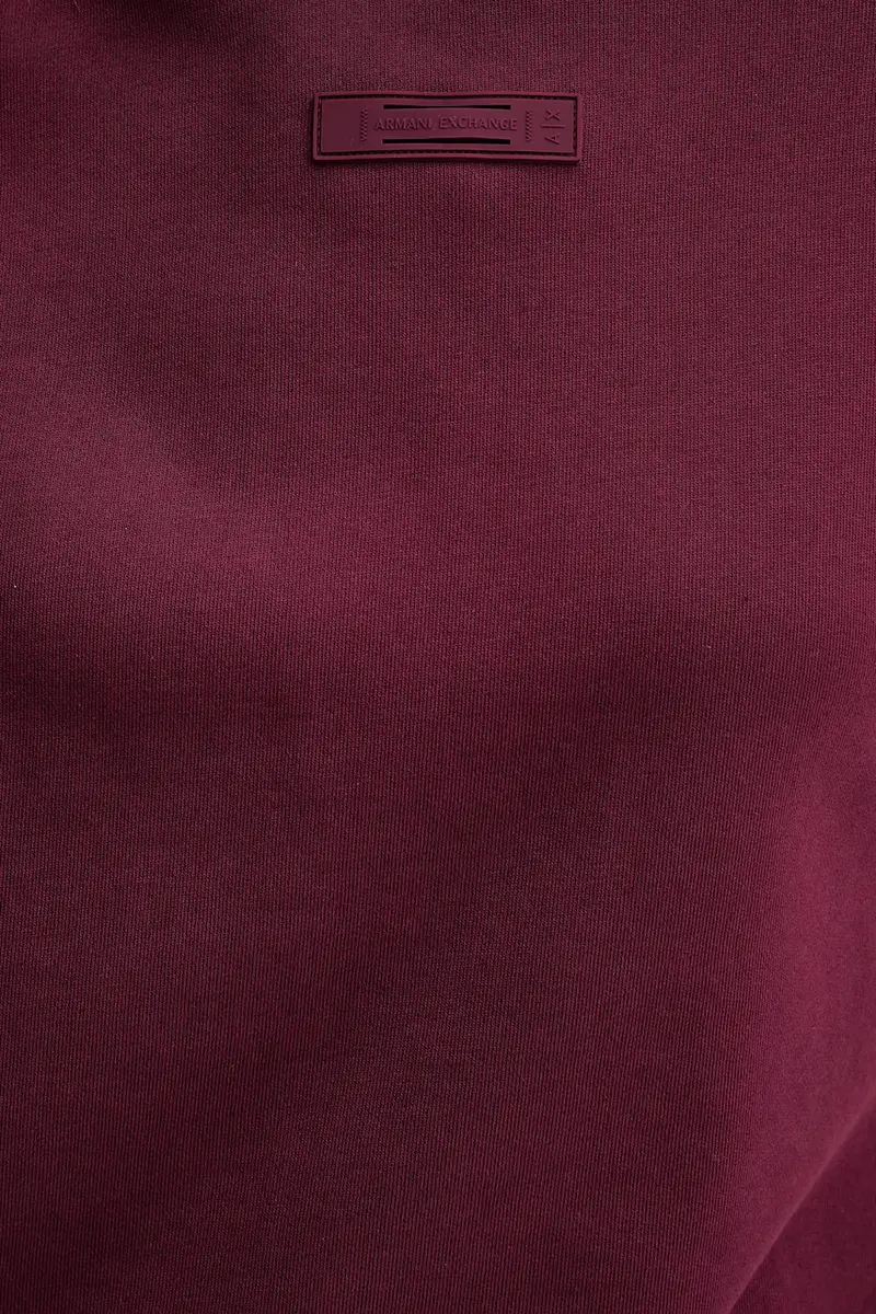 felpa in cotone donna colore granata con cappuccio XW000748 AF16114 miniatura 5