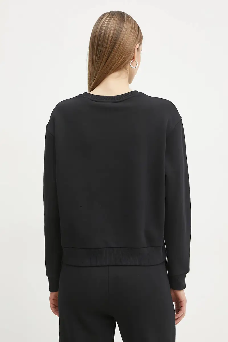 felpa in cotone donna colore nero XW000159 AF11851 miniatura 3