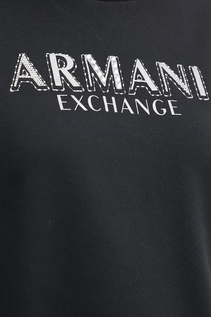 felpa in cotone donna colore nero XW000159 AF11851 miniatura 5