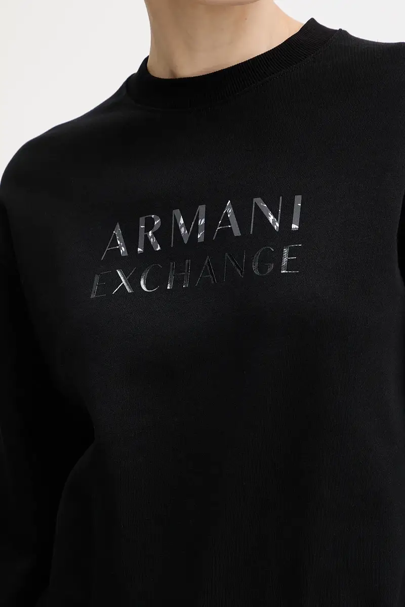 felpa in cotone donna colore nero XW000747 AF16114 miniatura 5