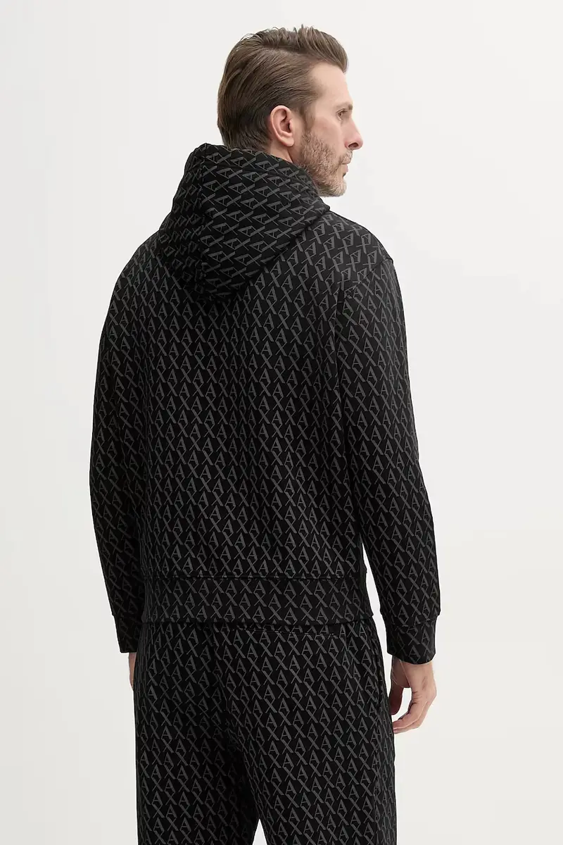 felpa in cotone Nero miniatura 3