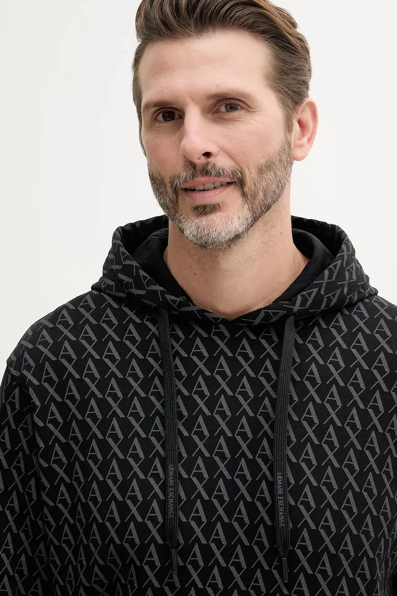 felpa in cotone Nero miniatura 4