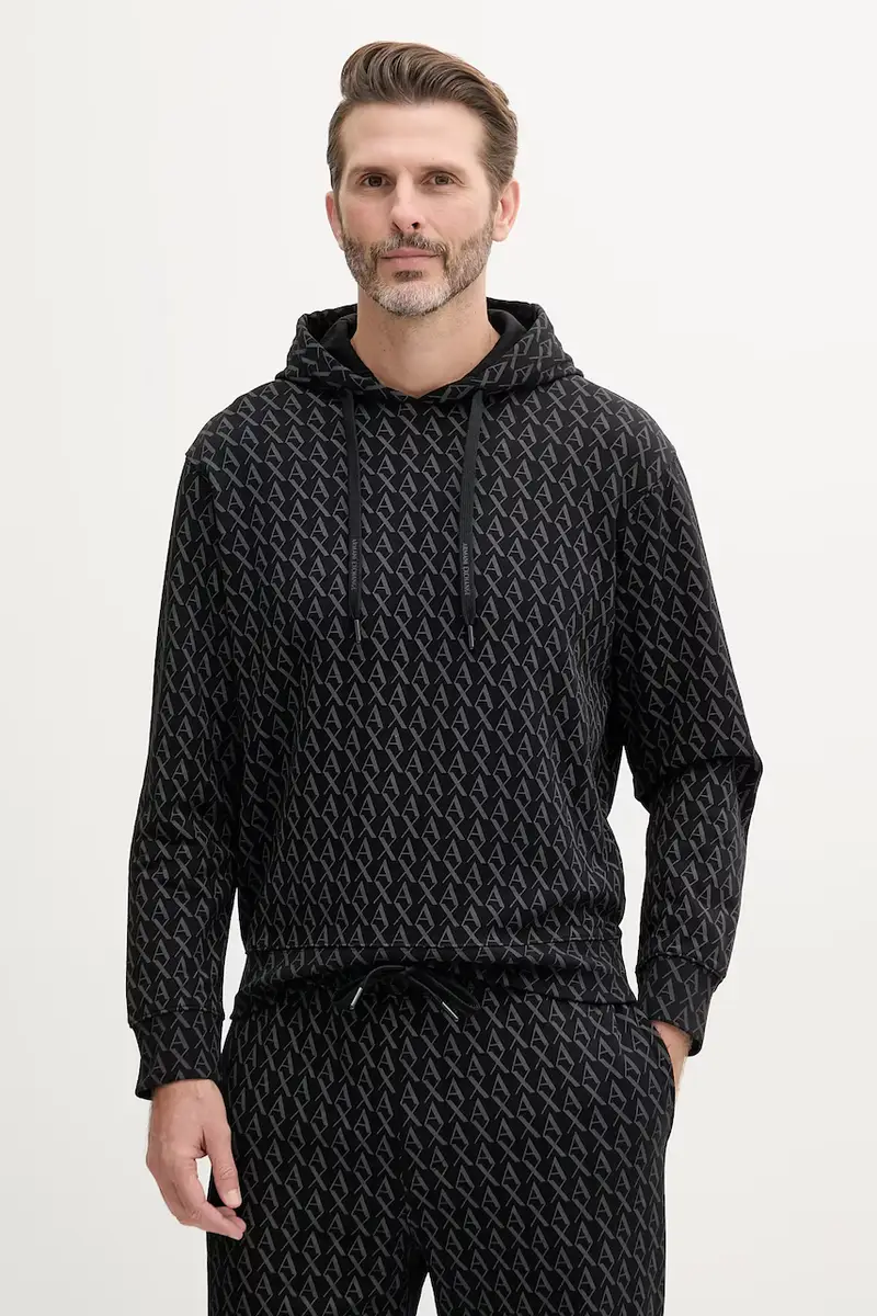 felpa in cotone Nero