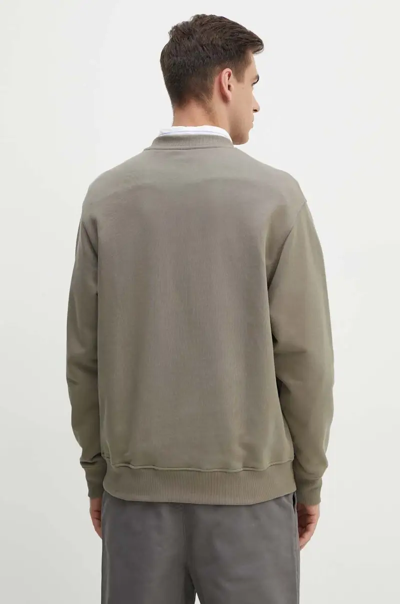 felpa in cotone uomo colore beige con applicazione 6DZMBA ZJADZ miniatura 3