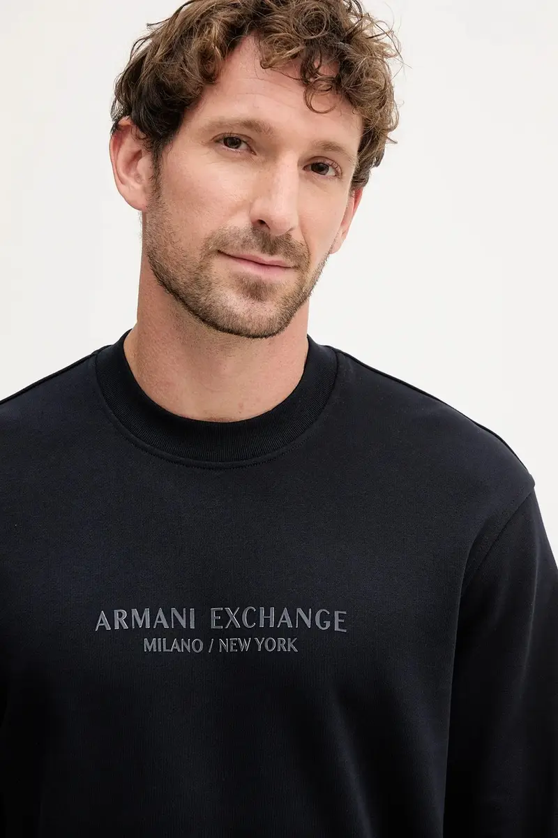 felpa in cotone uomo colore blu navy XM001284 AF20934 miniatura 3