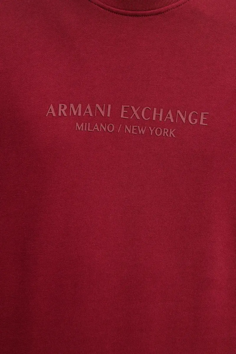 felpa in cotone uomo colore granata con applicazione XM001284 AF20934 miniatura 5