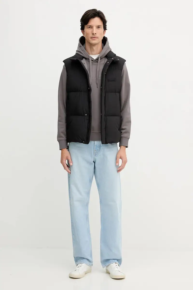 felpa in cotone uomo colore grigio con cappuccio XM001294 AF20934 miniatura 2