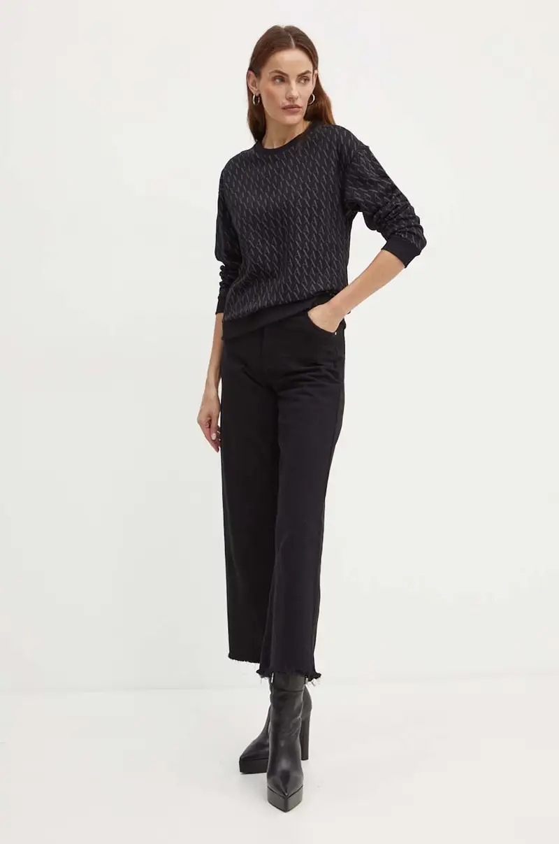 Armani Exchange Maglia donna nera miniatura 2