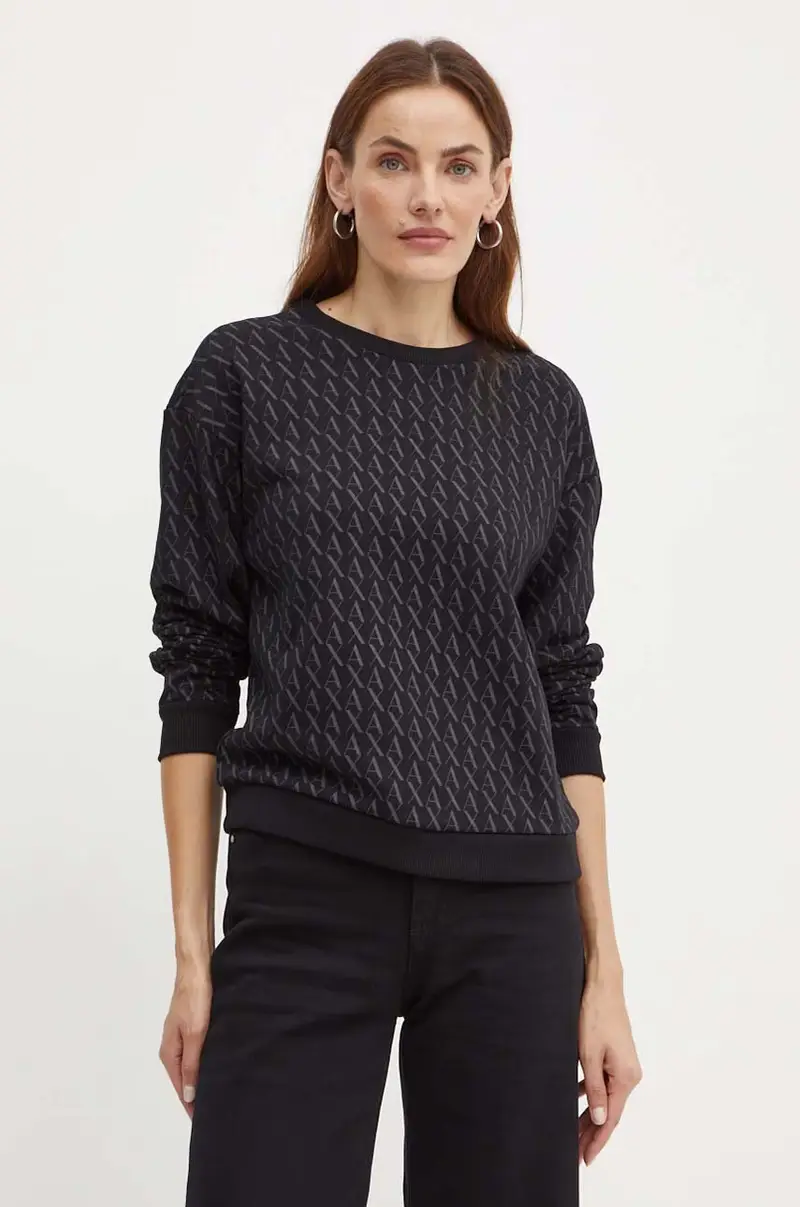 Armani Exchange Maglia donna nera miniatura 4