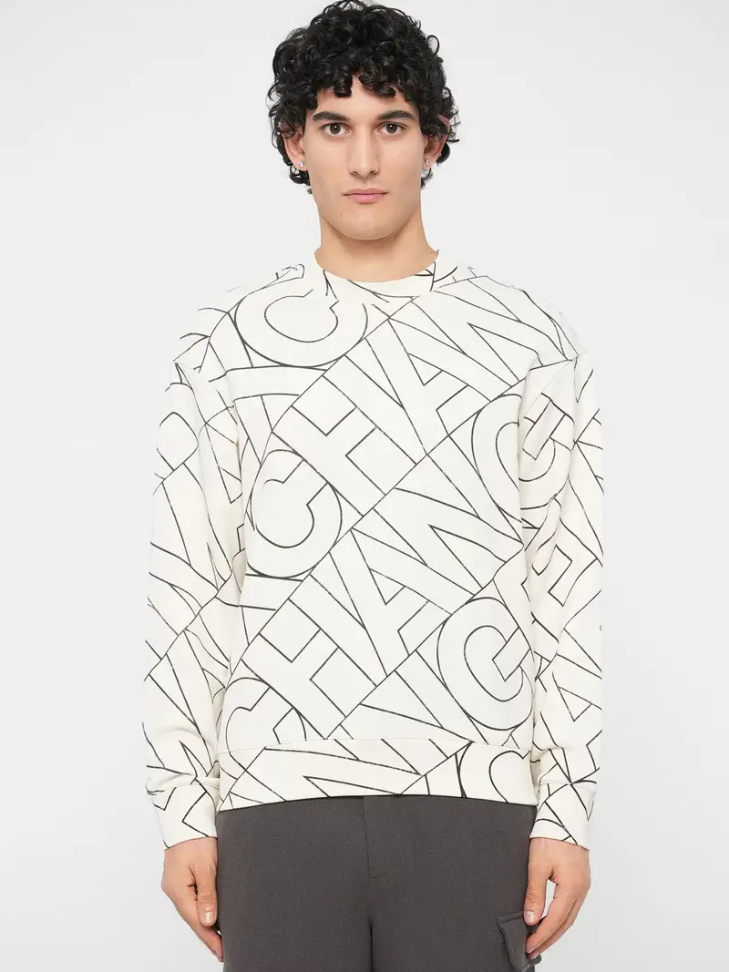 Felpa nero / offwhite miniatura 2