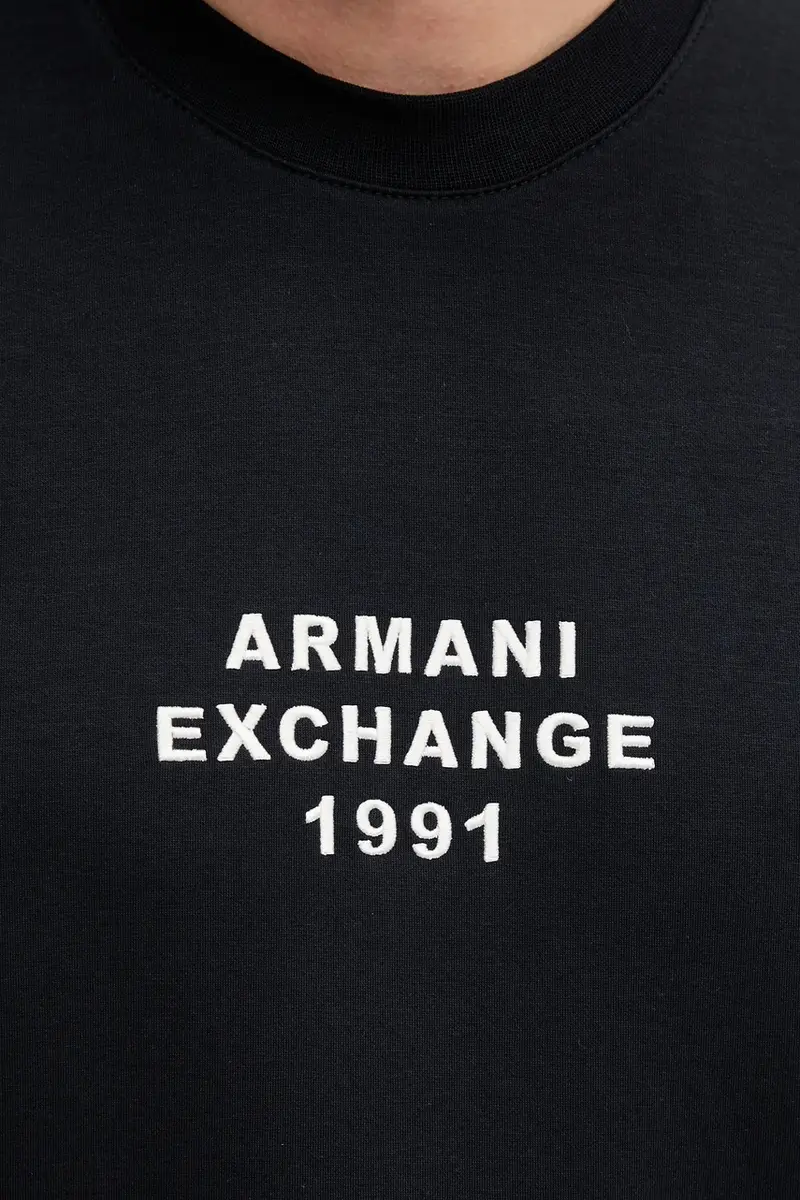 felpa uomo colore blu navy con applicazione XM000460 AF10818 miniatura 5