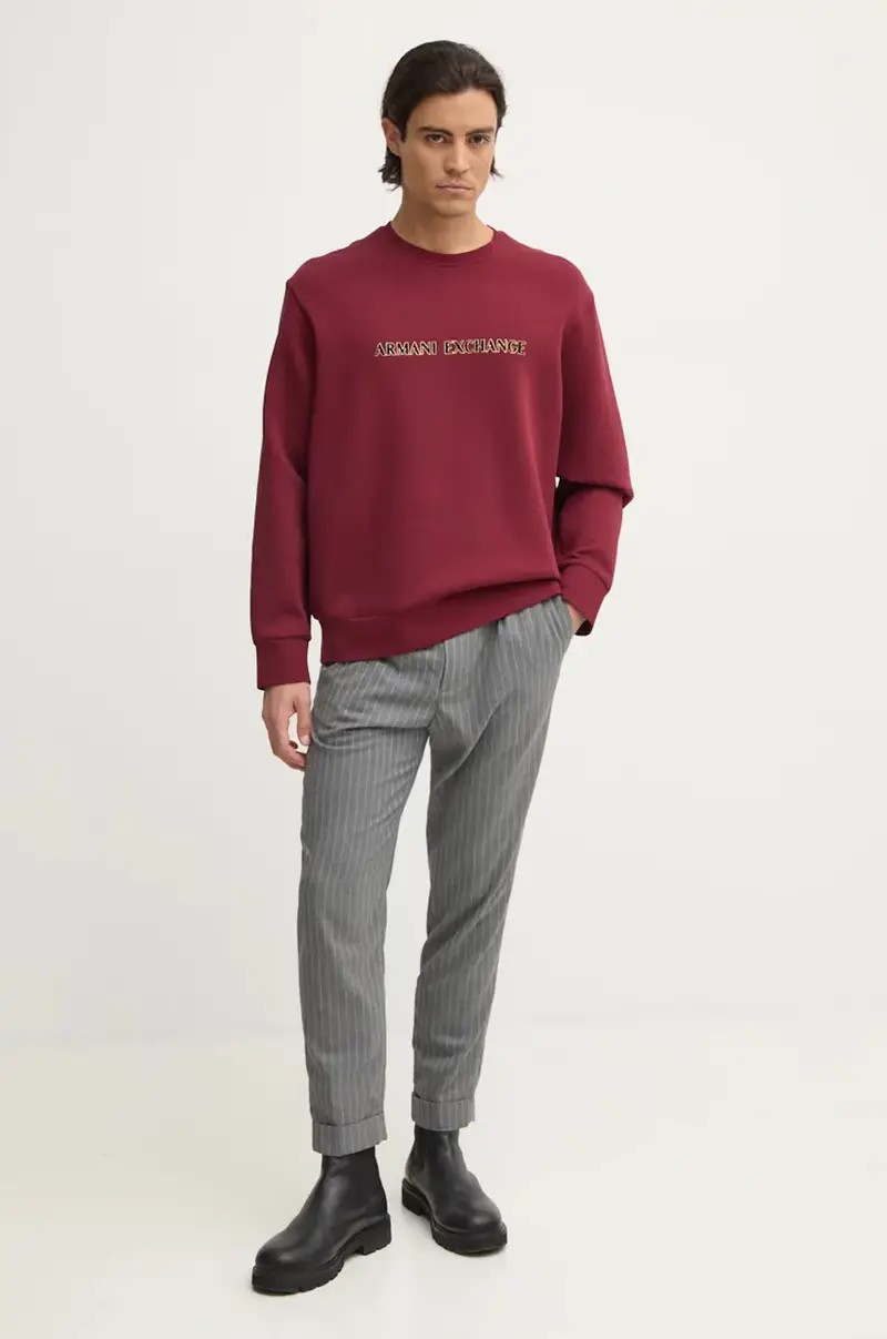 felpa uomo colore granata XM000082 AF10818 miniatura 2