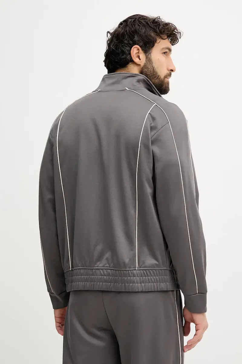 felpa uomo colore grigio con applicazione XM001357 AF16278 miniatura 3