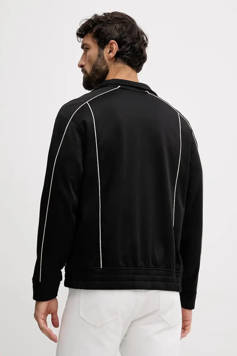 felpa uomo colore nero con applicazione XM001357 AF16278 miniatura 3