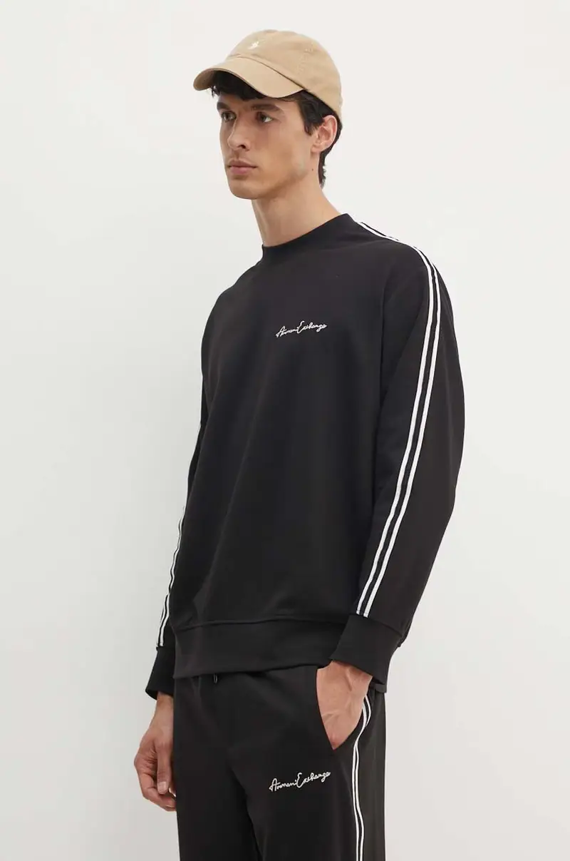 felpa uomo colore nero con cappuccio con applicazione 8NZMSG Z9N1Z miniatura 4