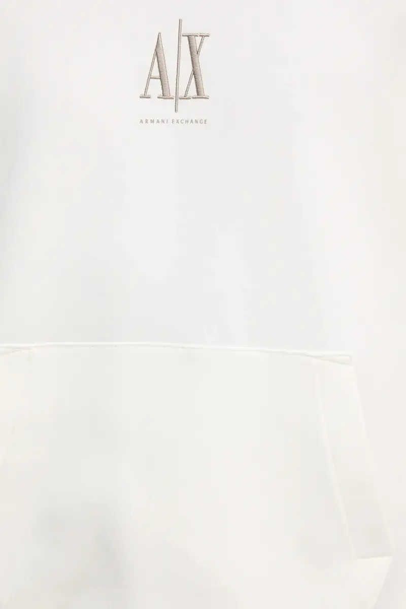 felpa uomo colore nero con cappuccio con applicazione XM000369 AF10818 Bianco miniatura 5