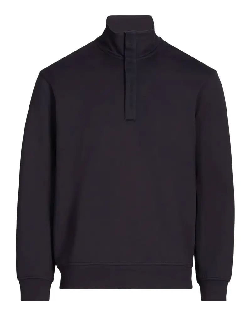 felpa zip armani exchange da uomo - blu