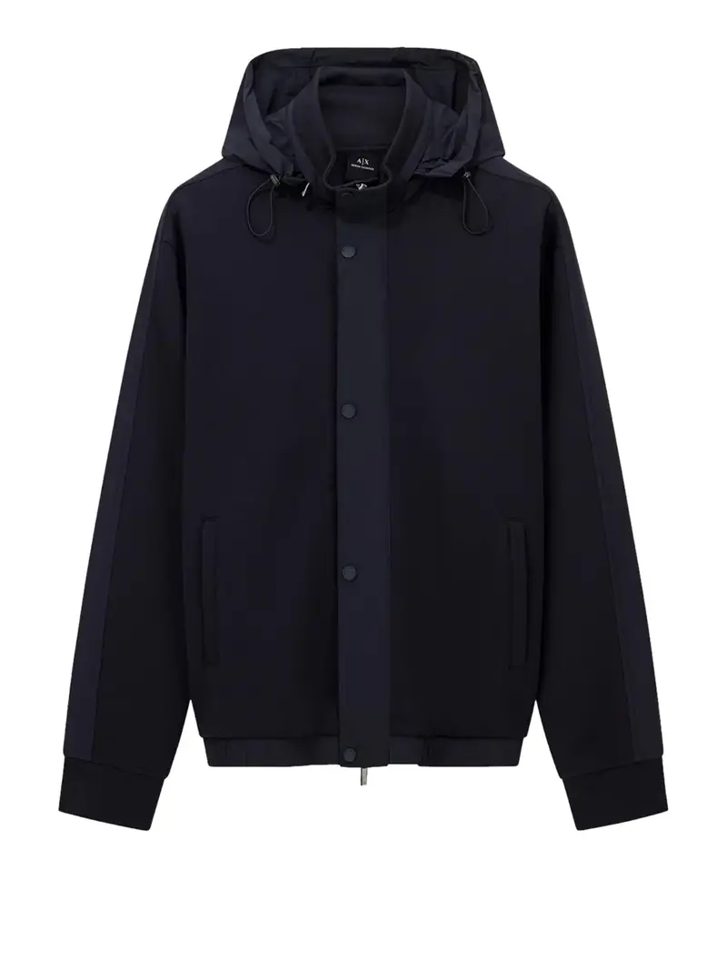 felpa zip armani exchange da uomo - blu