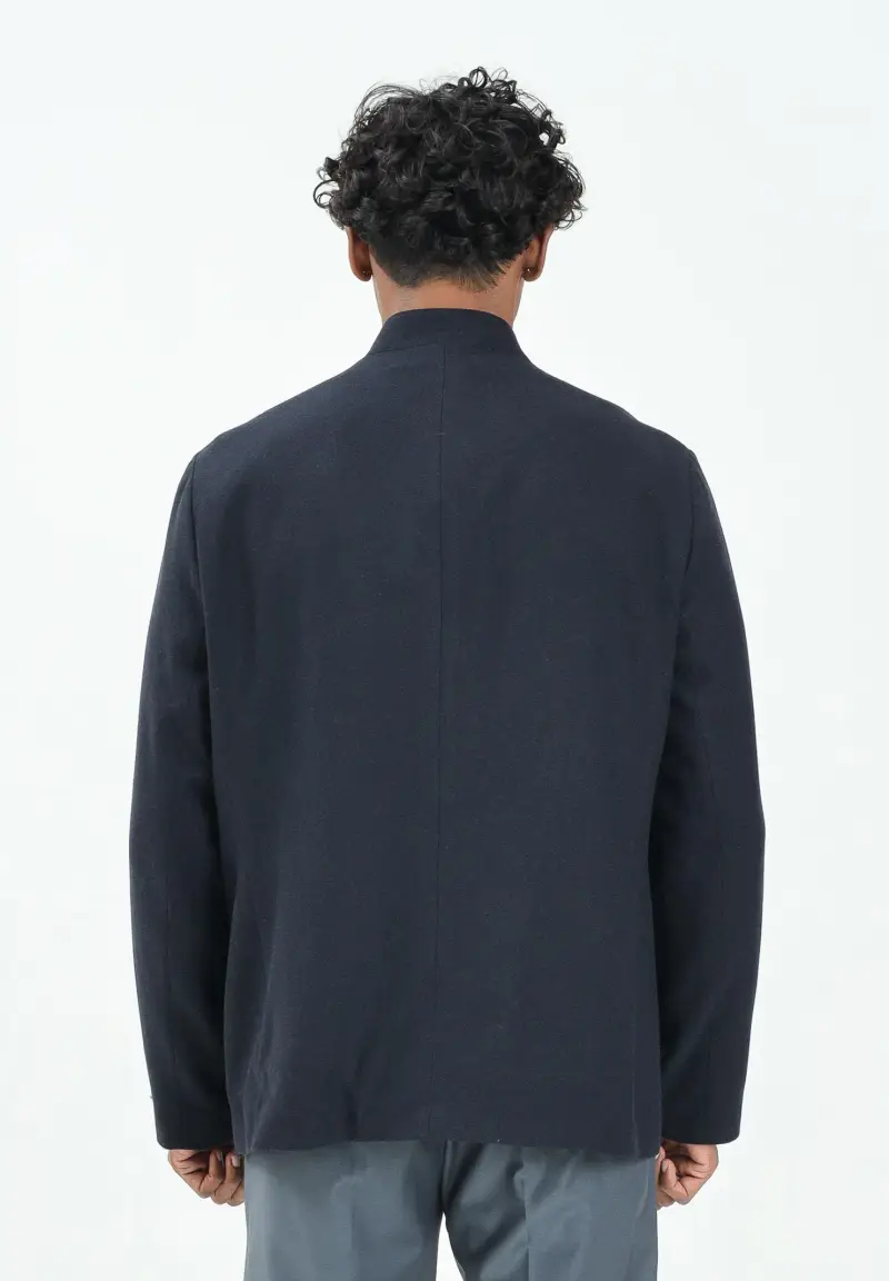 Giacca blu da uomo miniatura 3