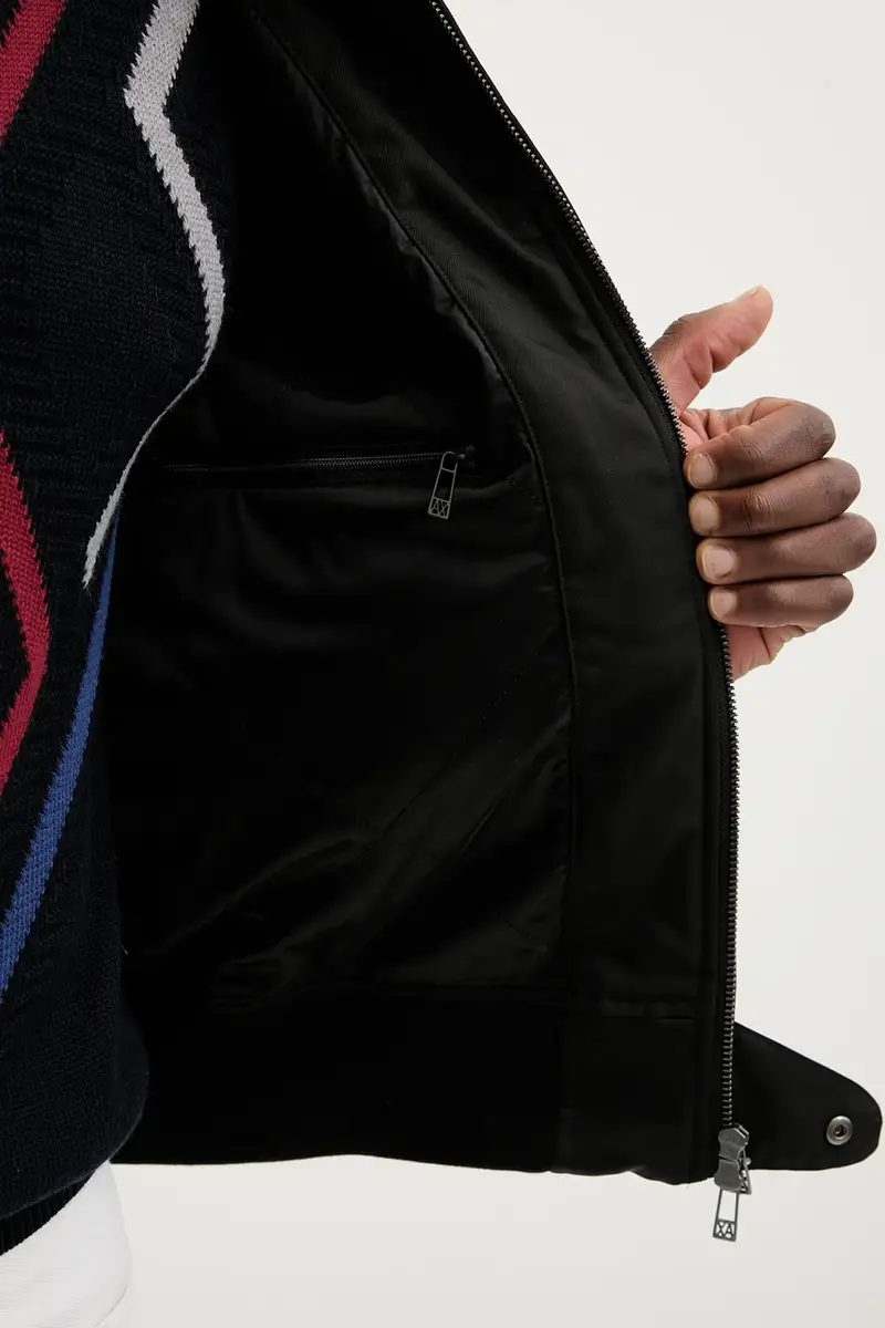 giacca bomber colore nero XM001137 AF16672 miniatura 5