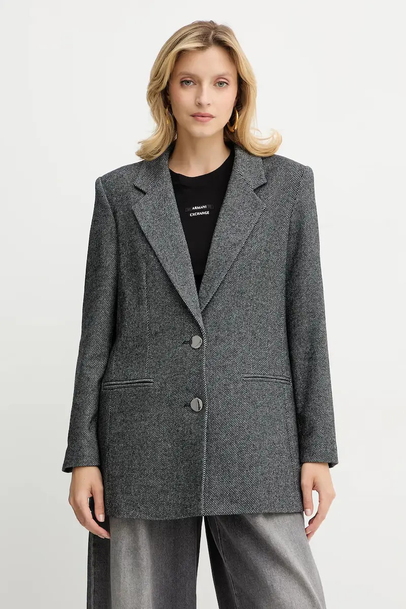 giacca con lana colore grigio XW000693 AF16146