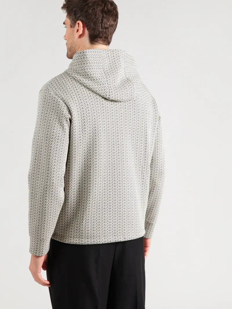 Giacca di felpa crema / grigio chiaro / nero miniatura 3