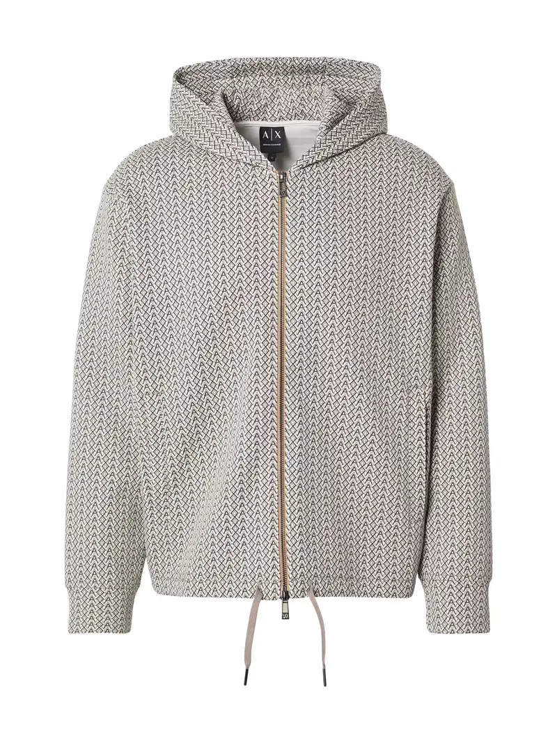 Giacca di felpa crema / grigio chiaro / nero