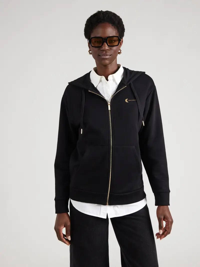 Giacca di felpa mocca / nero miniatura 2