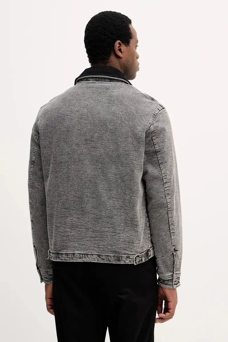 giacca di jeans colore grigio XM001918 AF18827 miniatura 3