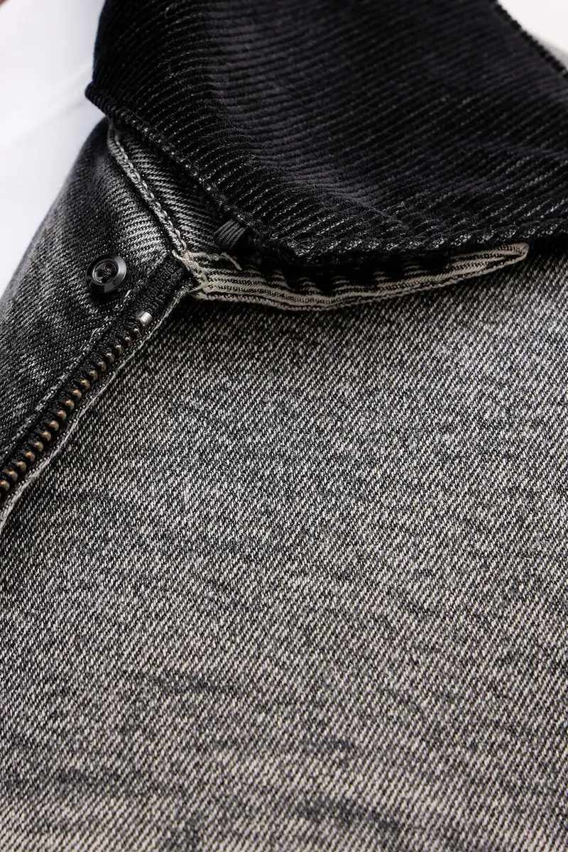 giacca di jeans colore grigio XM001918 AF18827 miniatura 5