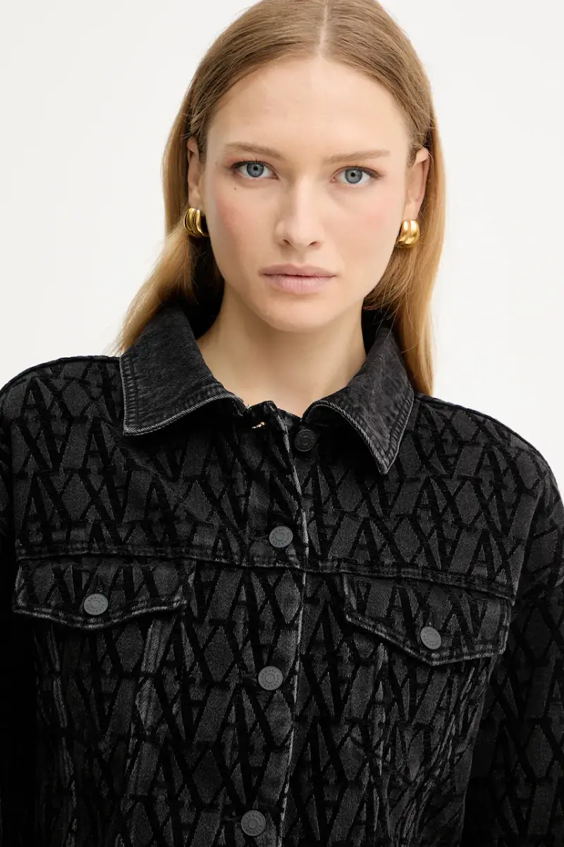 giacca di jeans colore nero XW000819 AF16092 miniatura 4