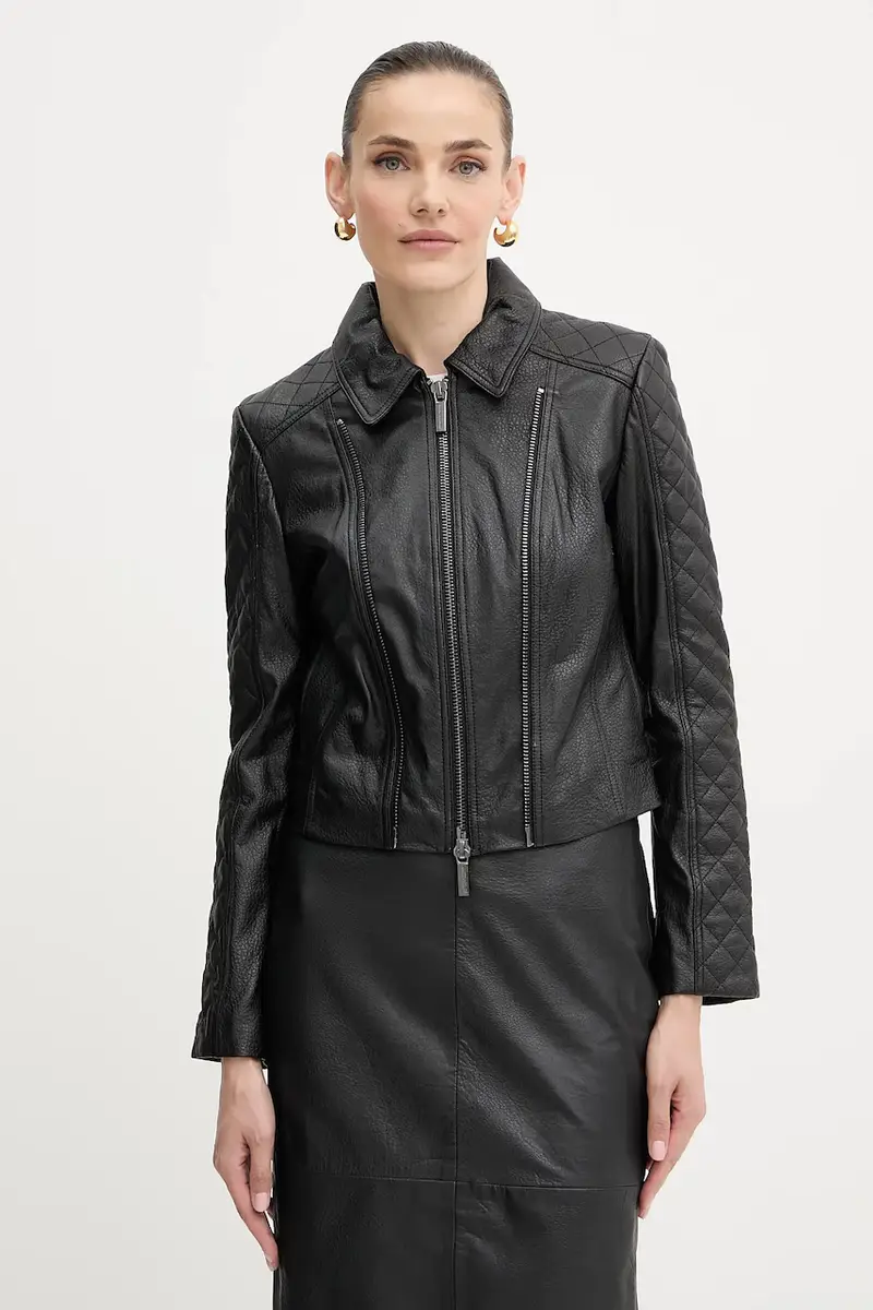 giacca in pelle colore nero XW000654 AF16212