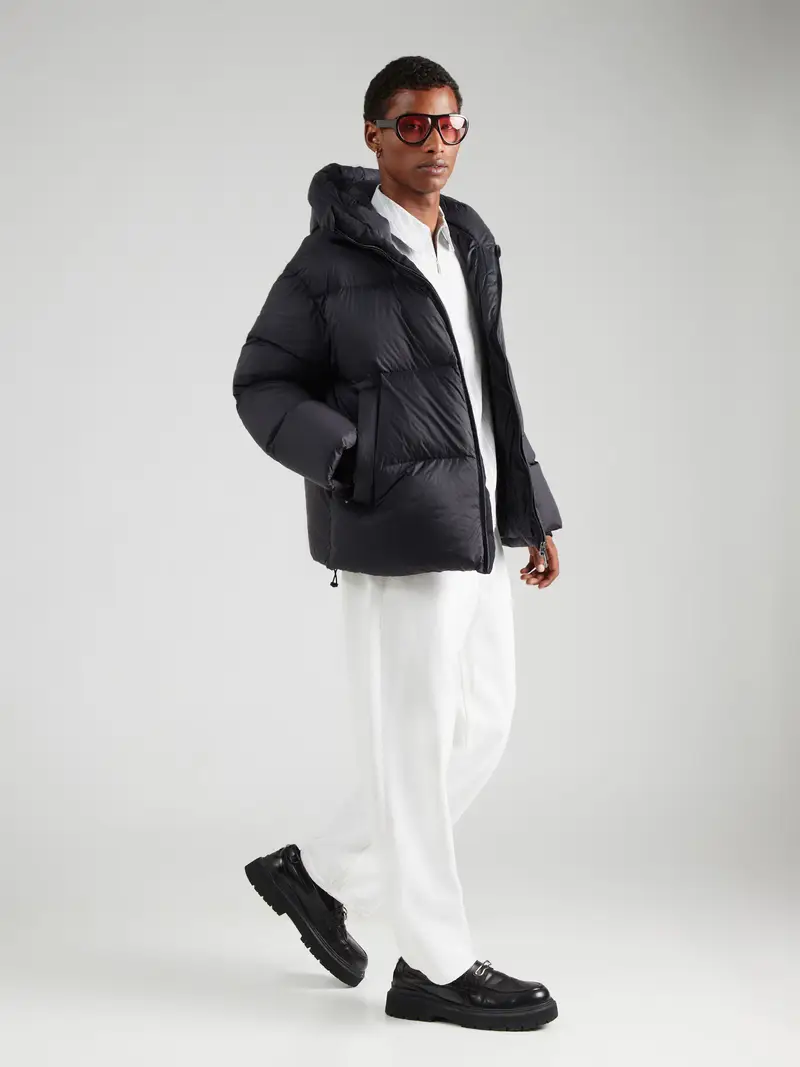 Giacca invernale Down nero / bianco miniatura 3