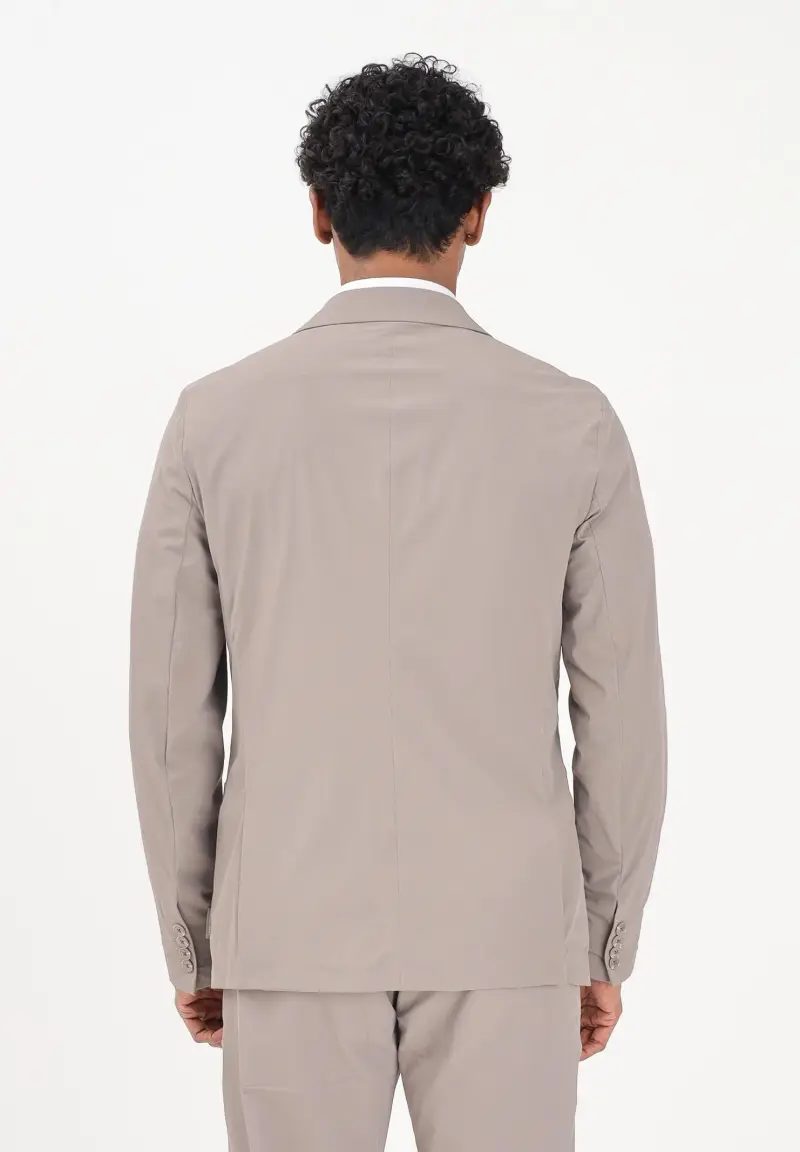 Giacca monopetto beige da uomo miniatura 3