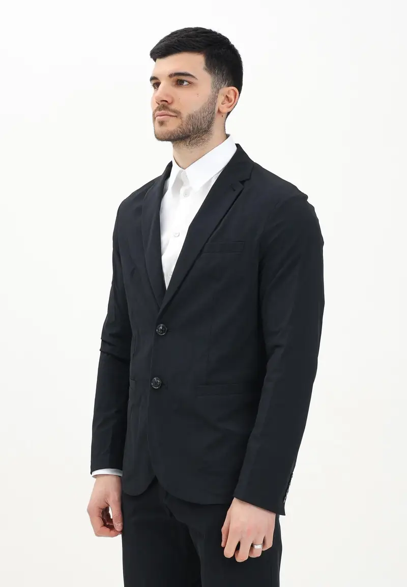 ARMANI EXCHANGE Giacca monopetto nera da uomo