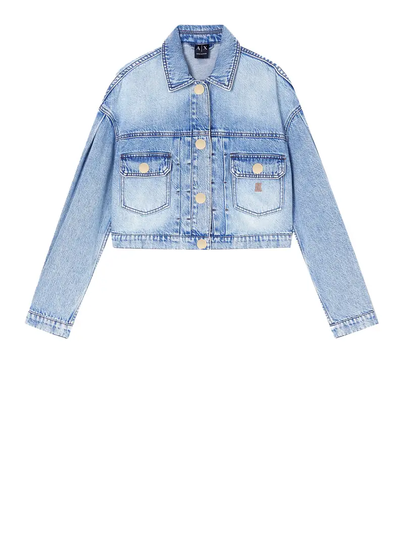 giubbino di jeans armani exchange da donna - denim