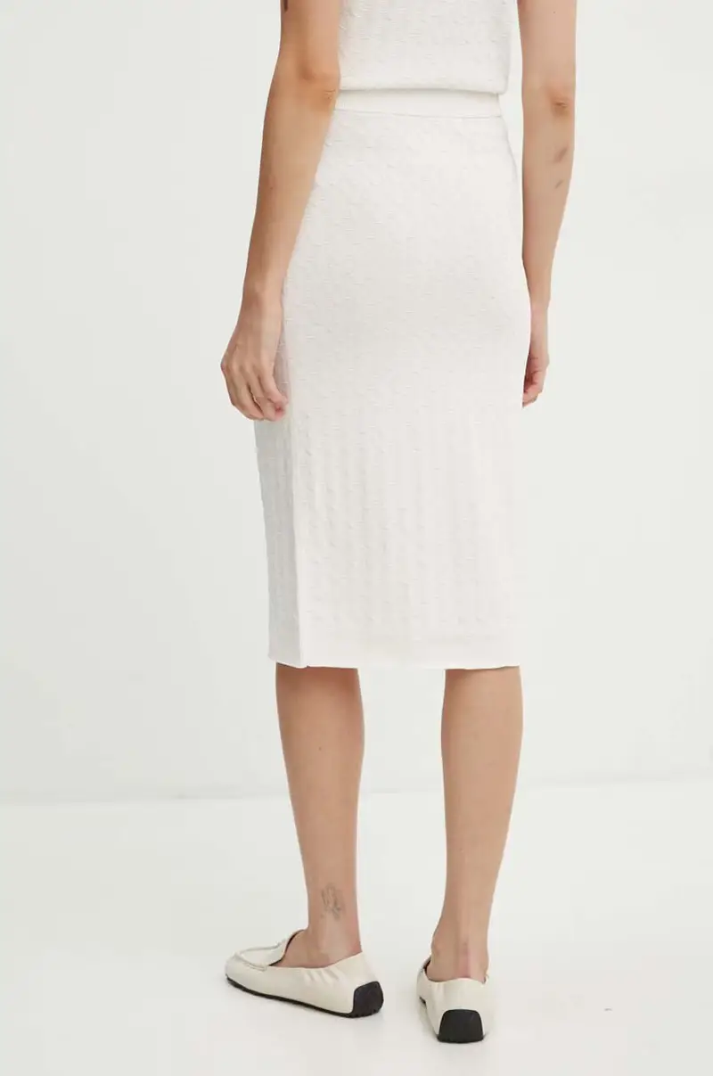 gonna colore beige 8NYN9A YMH6Z Bianco miniatura 3