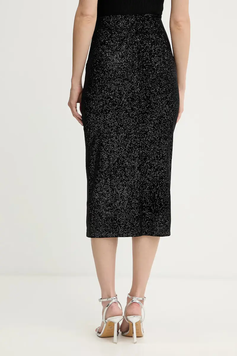 gonna in velluto colore nero XW000791 AF16143 miniatura 3